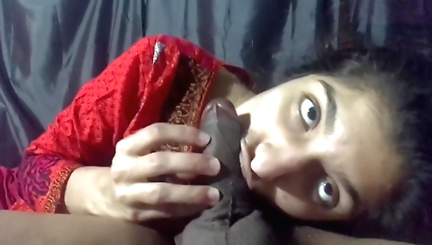 Deepthroat webcam video of a hot and horny brunette teen