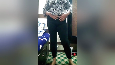 Indian woman is masturbating on her body in solo video