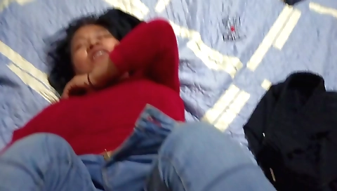 Indian girlfriend gives her stepmother-in-law a blowjob