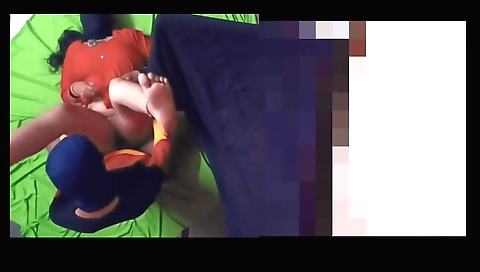 Indian teen plays with his large cock in the house