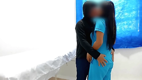 Indian girl nurse seduces man and has sex with him