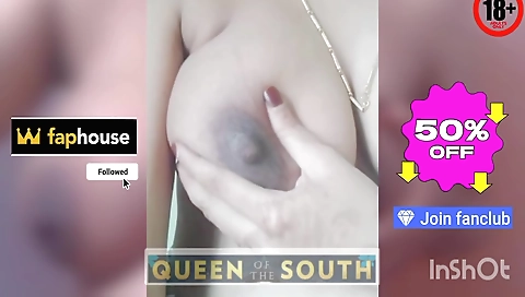 hairy blonde chick enjoys her hairy pussy on a bed