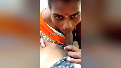 Brunette babe in outdoor porn video making a good blow job