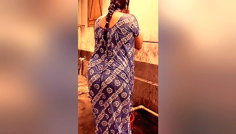 Indian stepmother with a big ass fucks her husband