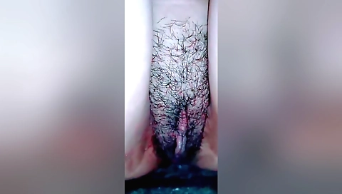 Indian babe in bikini is going to the toilet to have a good time