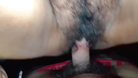 Indian girl in red dress and white stockings has sex