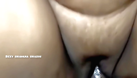 Indian girl is having a creampie in her pussy in POV