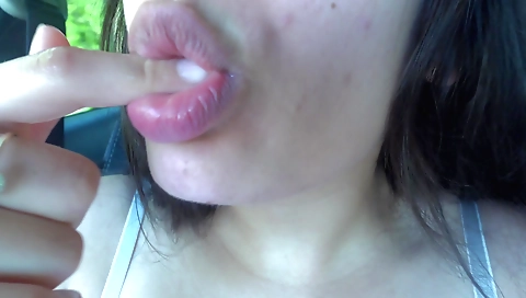 Indian pinay wife fucks herself with her pussy in my car