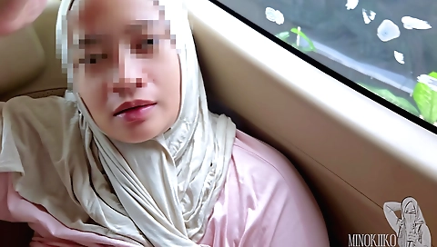 Indian woman stepsister in a car gets her husband horny