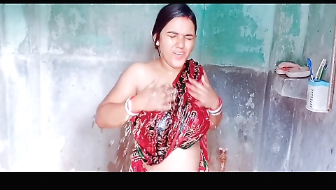 Solo female in sexy black lingerie shows off huge boobs