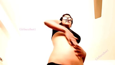 Slutty amateur brunette with small tits gets fucked and licked