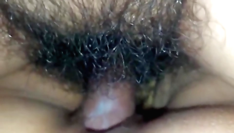 Indian girl with hairy pussy has a handjob and a blowjob