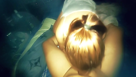 Stepbrother has his deepthroat suck red-haired stepmom's cunt