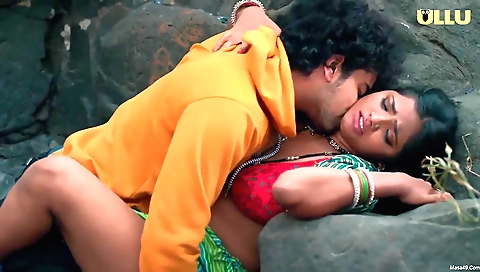 Amateur in white dress and black stockings in the rain