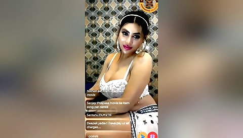 Rivika mani shows off her big natural boobs and her shaved pussy