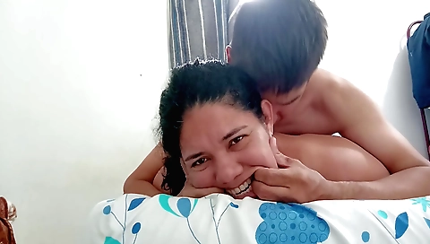 Indian brunette fucks her boyfriend and gets fucked hard