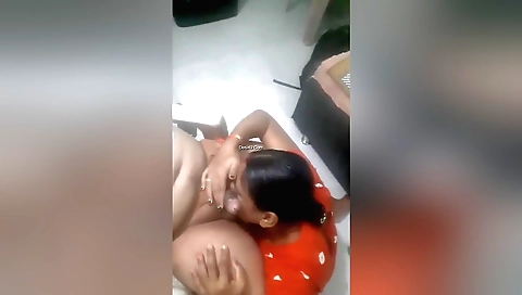 Indian brunette 18+ suck and blow a man's cock in her mouth