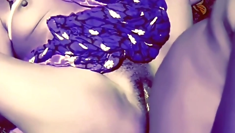 Indian bhabi in bed and gets his dick inside her hairy hole