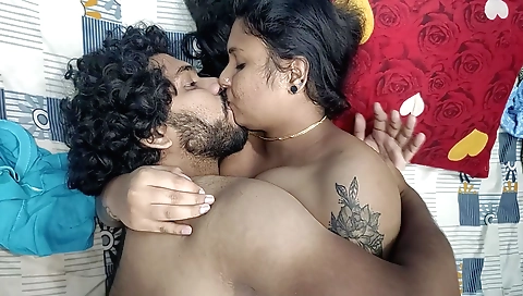 Indian brunette with tattoo on her ass gets fucked