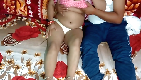 Indian Beautiful Step Aunty Having Romance - Hindi Sex