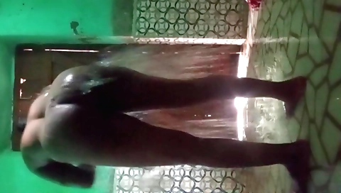 Indian teen in black dress and panties is doing things