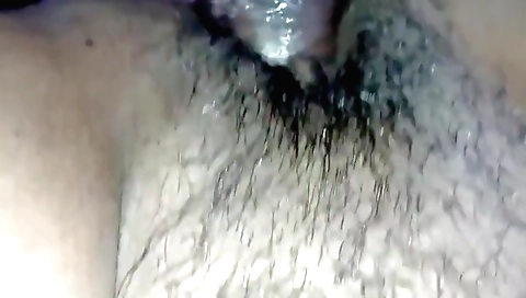 Indian babe with big tits and hairy pussy enjoys some sex