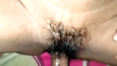 hairy indian babe and her boyfriend making it with each other