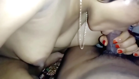 Indian couple gets a handjob and gets on top of one another