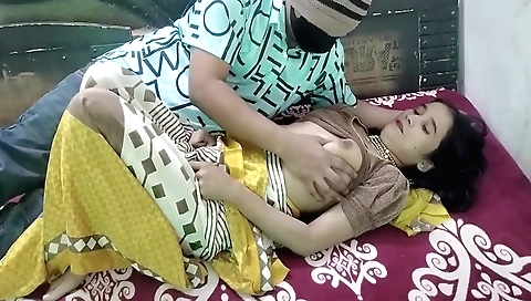 Indian teen with long natural hair enjoys getting fucked