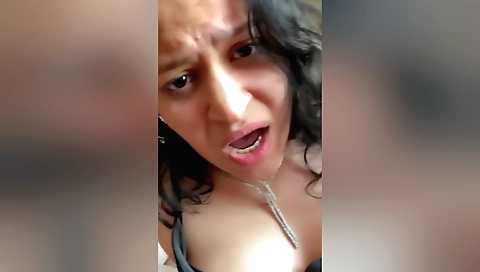 Horny amateur brunette finger bangs stepdad's manhood