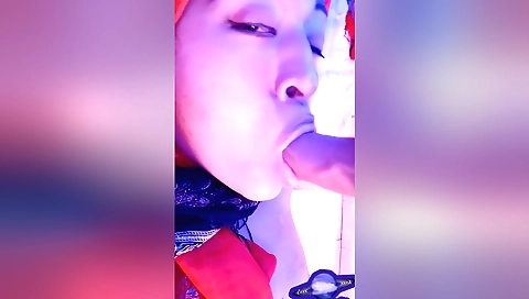 Asian muslim amateur masturbating with her shaved pussy