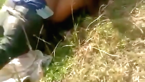 Sexy brunette in a sexy outfit in a sexy outdoor video