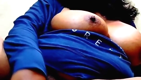 Indian brunette fucks with her dildo in amateur sex video