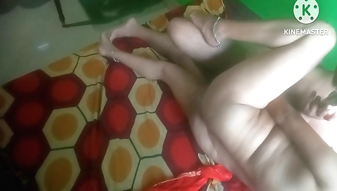 Indian couples with stepmom and stepson yoga in the morning