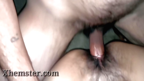 Hairy Indian chick is getting fucked by her husband