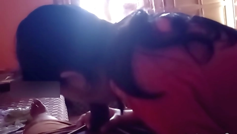 Indian brunette with small boobs gives first job at work