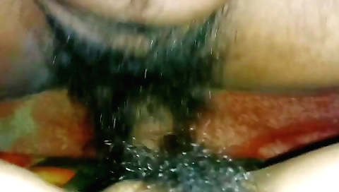 Horny and hairy teen in a nightshift working on a computer