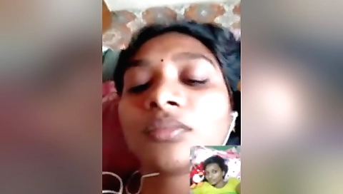 Amateur brunette girl in a sexy outfit in a web cam clip