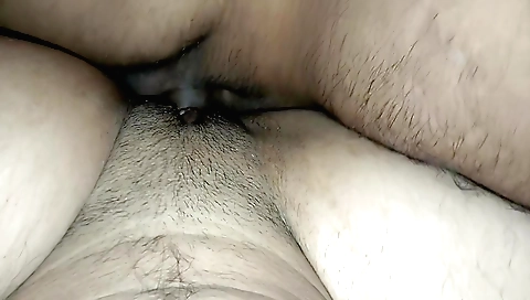 Indian slut gets a creampie and gets fucked in her hairy pussy