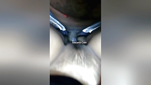 Indian babe gets fucked in the kitchen after dinner