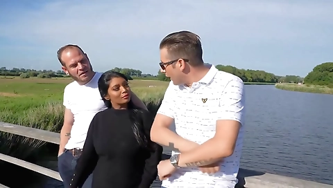 Indian milf with a huge booty showing off her body