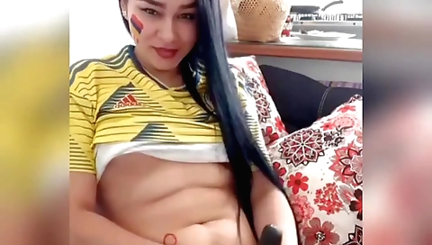 My brunette girl uses vibrator and makes her pussy wet