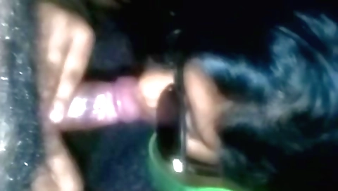 Amateur brunette teen with a deep throat sucking a dick