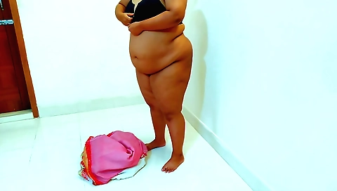 Asian Muslim hot mom seduced a man and wears a dress