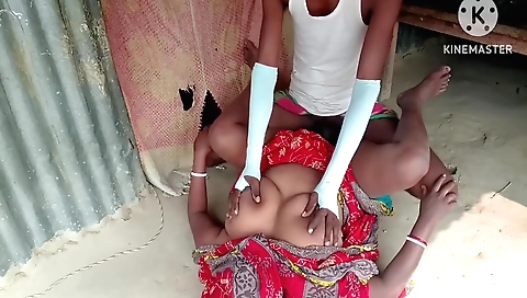 Indian girl with big tits got a big dick in her pussy