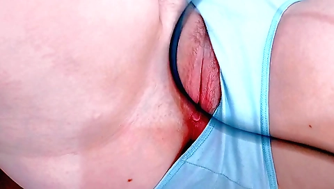 Connecting Her Pussy Inside By Opening Her Tight Outer Lips