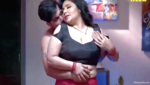 Busty indian MILF gets fucked by her young and old lover